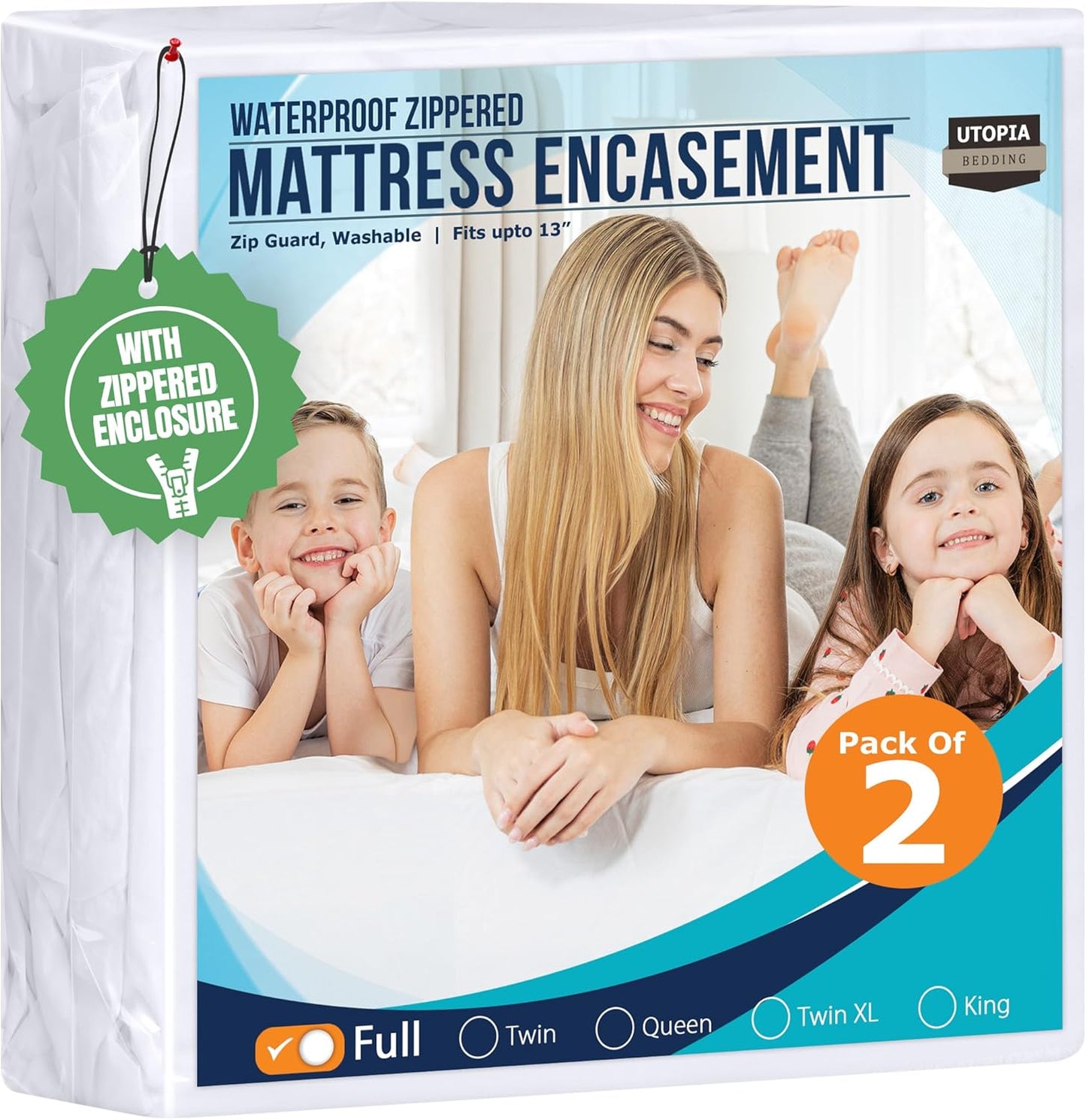 Utopia Bedding Waterproof Mattress Protector for Full Size Beds