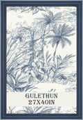 GULETHUN 27x40 Frame - Transitional Modern Rustic Blue Poster Frame
