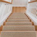 Tiveney Stair Treads Non Slip 15PCS 8x30 in - Washable Chenille Safety