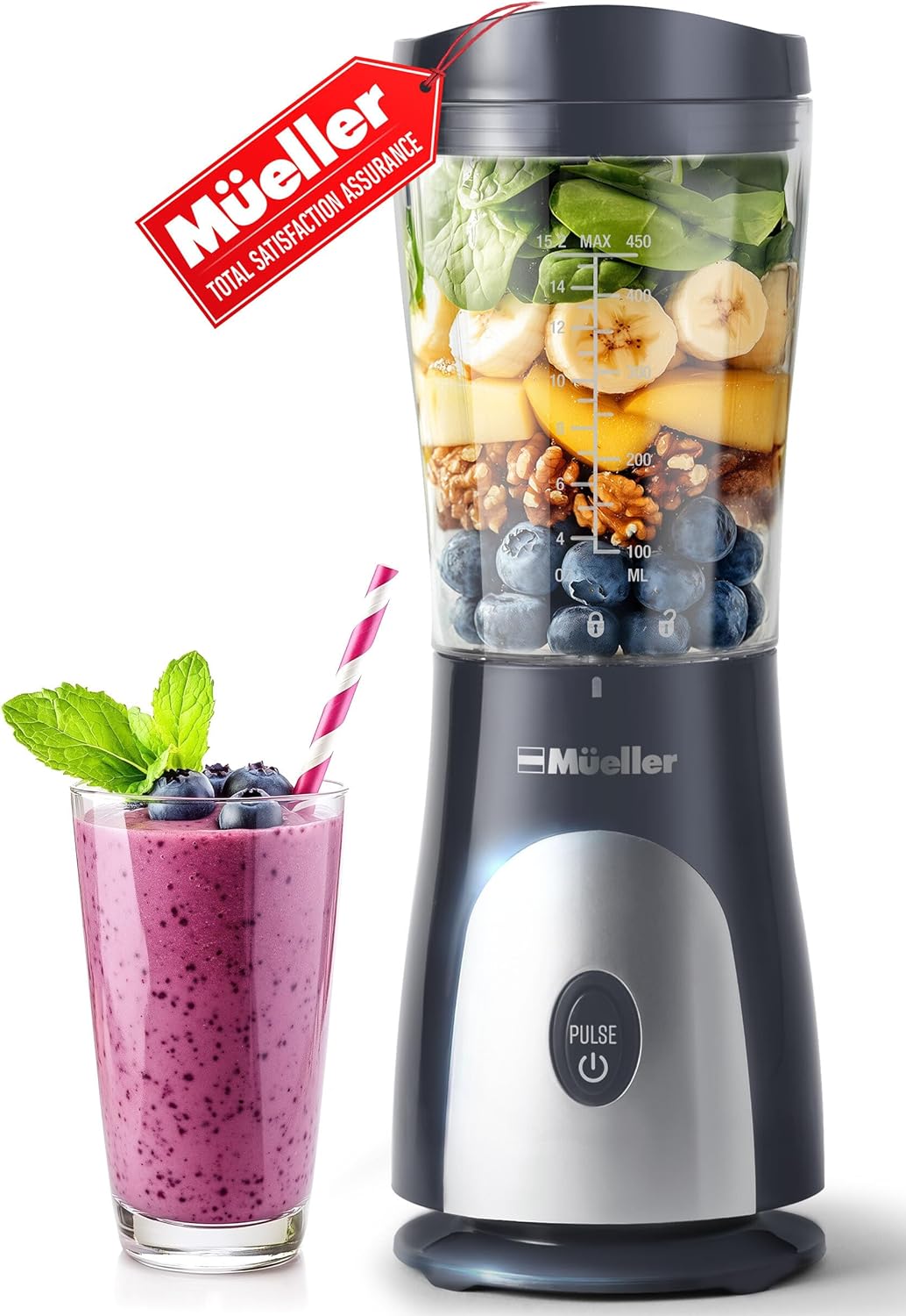 Mueller Heavy-Duty Personal Blender - Blend On-The-Go!