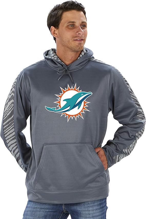 Zubaz NFL Men's Pullover Hoodie in Gray - Stylish Comfort
