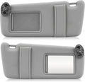 Gray Left & Right Sun Visor for 2007-2011 Toyota Camry - No Sunroof