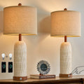 3-Way Dimmable Touch Control Table Lamp Set of 2 - Dual USB Bedside
