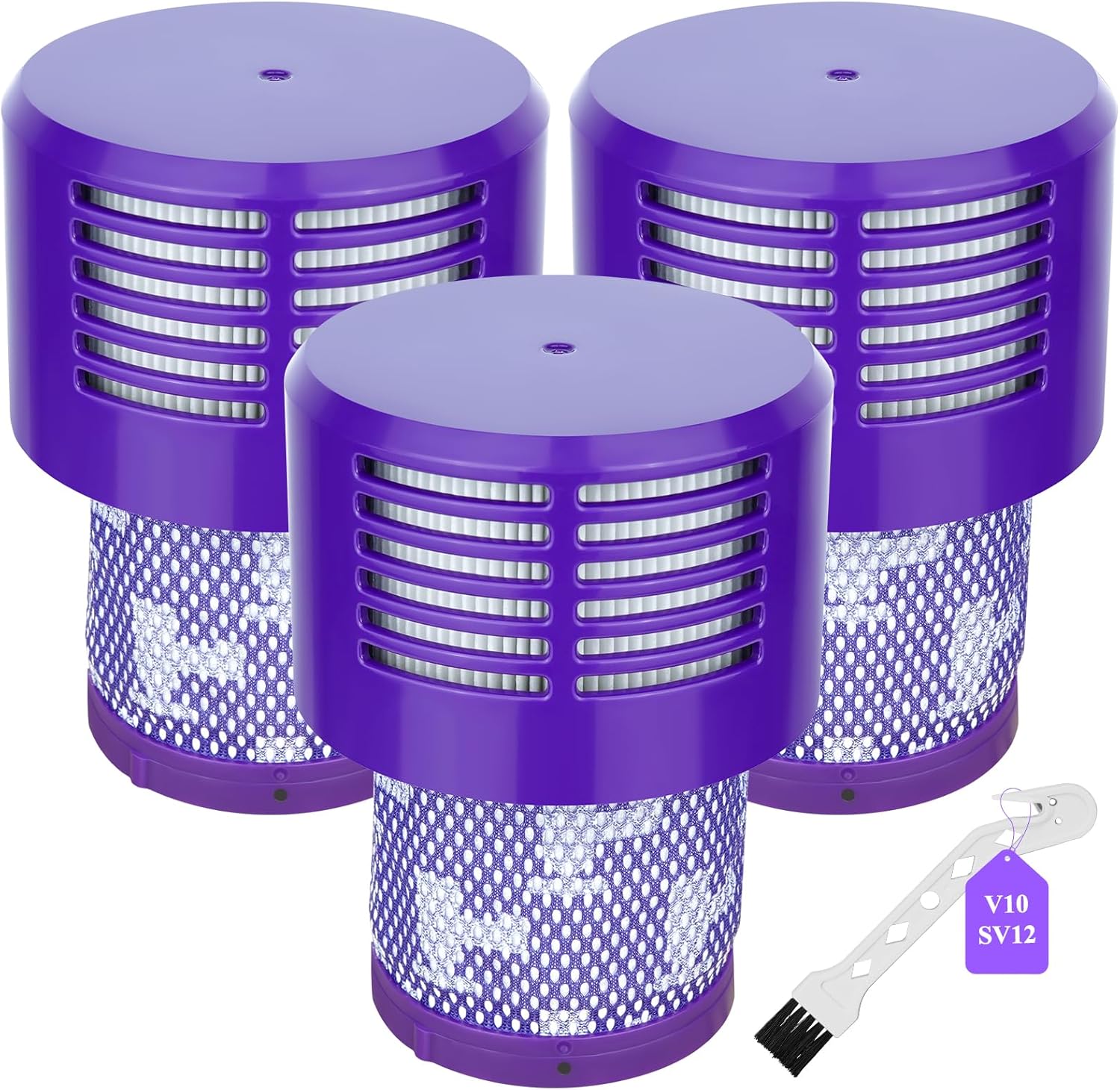 Dyson V10 Filter Replacement 3 Pack + Clean Brush