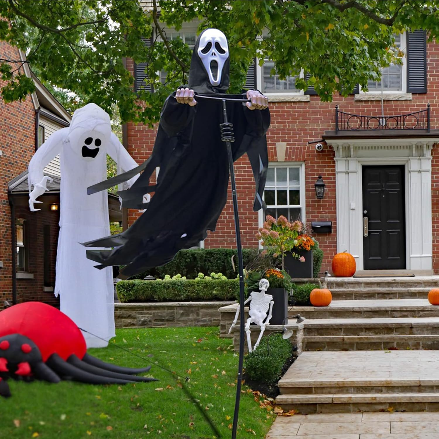 Scarecrow Screaming Ghost Halloween Decorations for Outdoor Fun