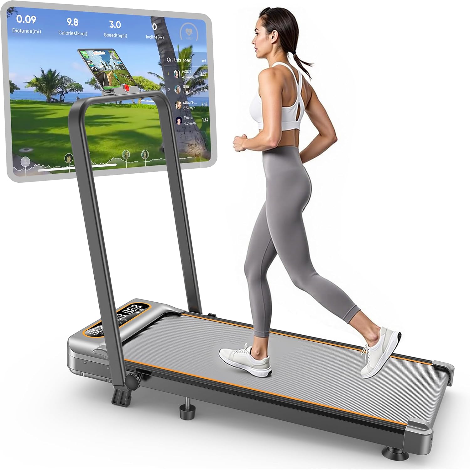 Foldable Treadmill with 8% Incline for Home and Office Use