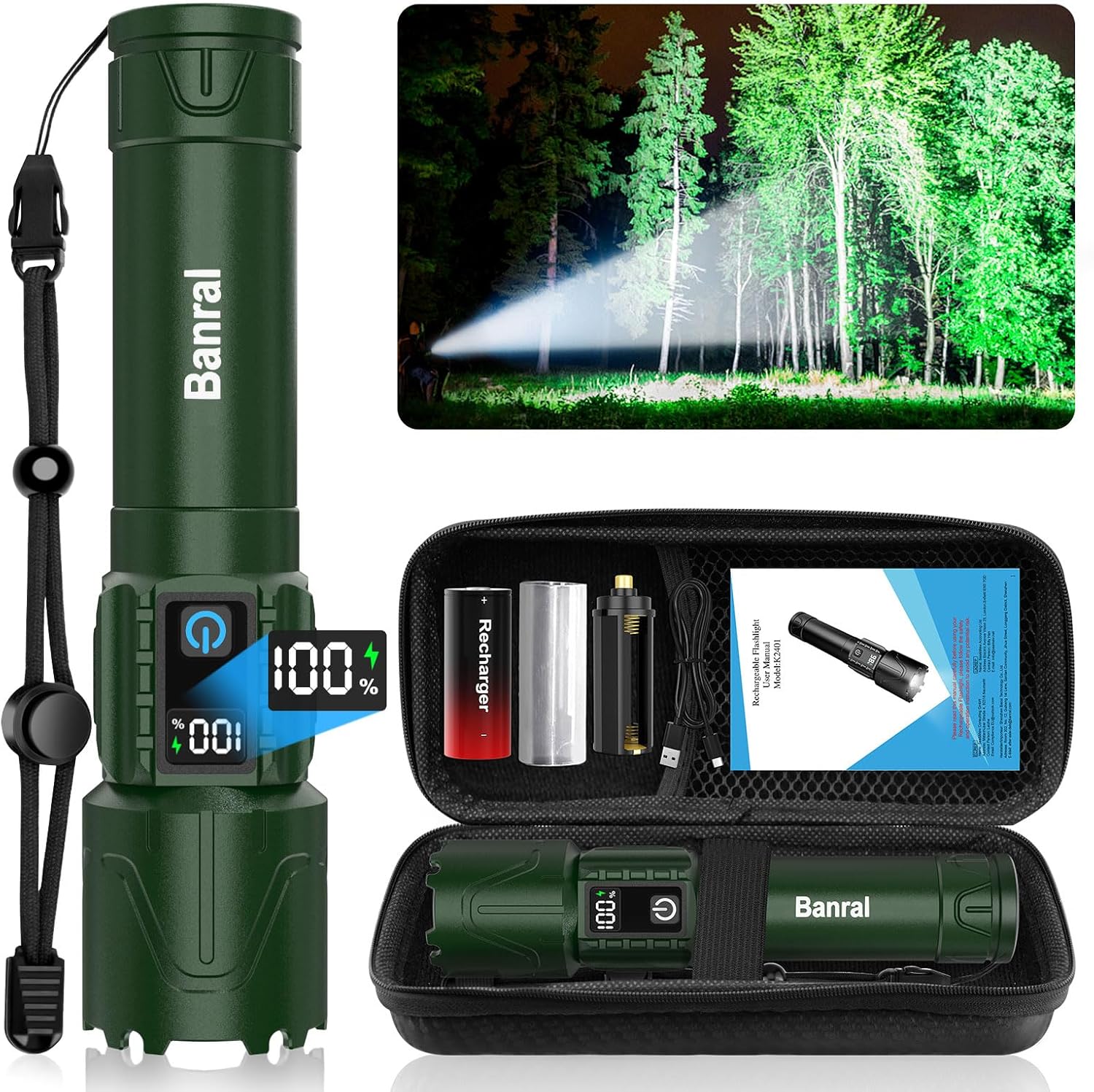 Rechargeable Flashlights High Lumens - Super Bright Tactical Light