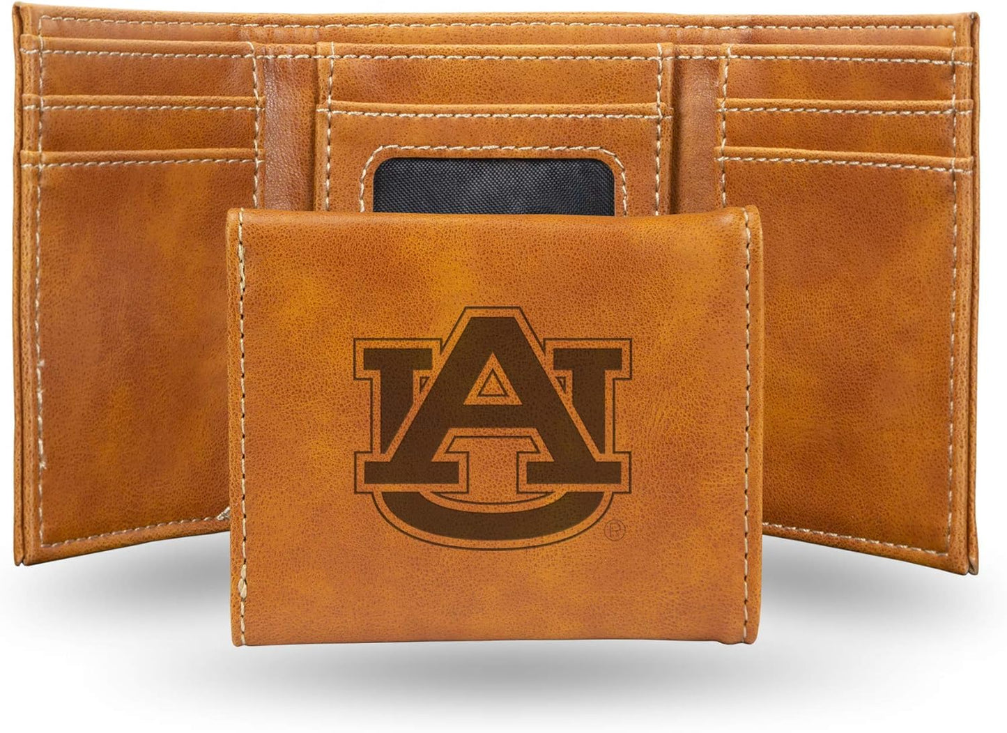 NCAA Laser Engraved Tri-Fold Wallet - Durable Men's Accessory