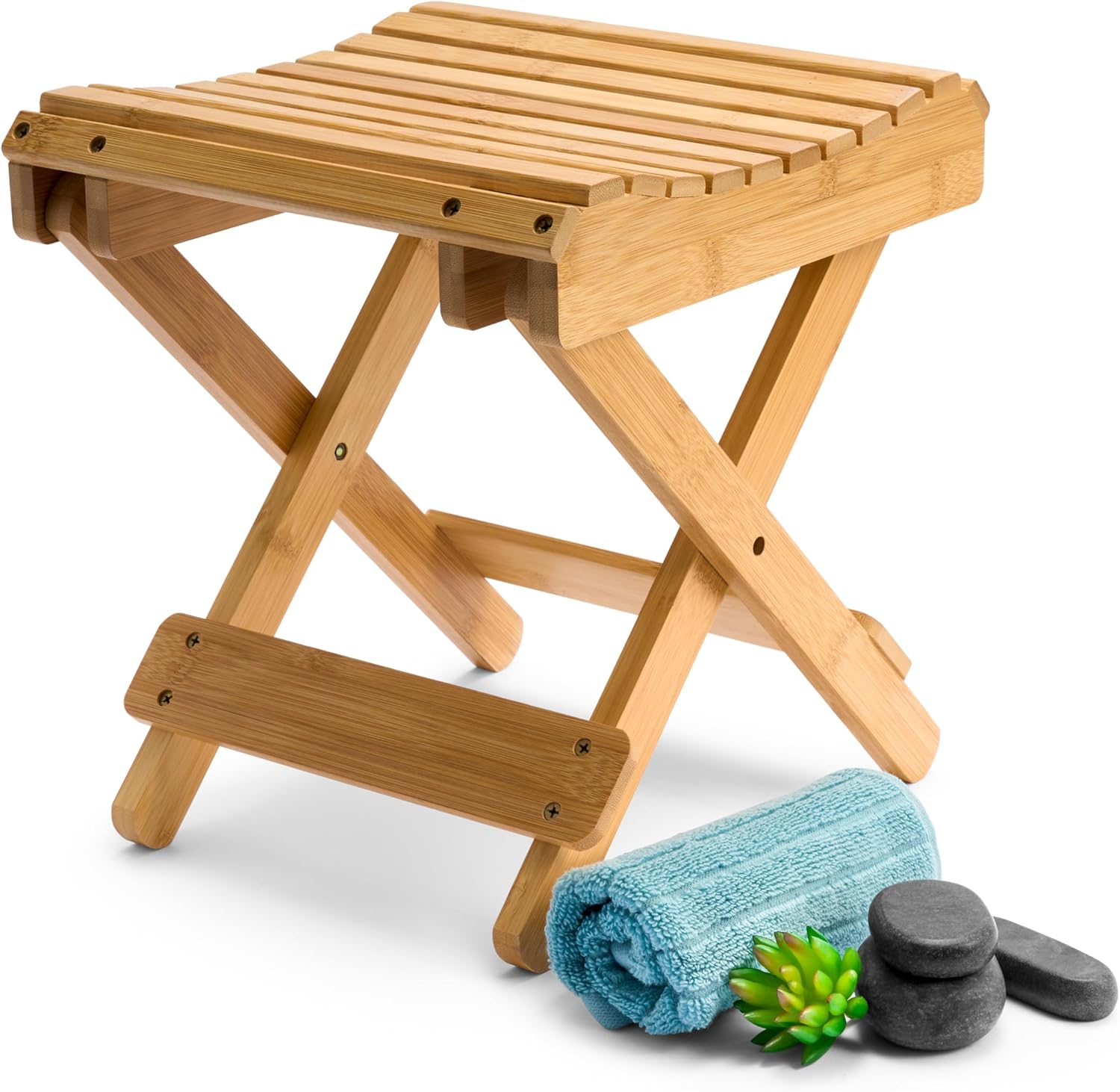 Sorbus Bamboo Spa Step Stool - Wooden Foot Rest