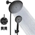 Rain Shower Head with Handheld Spray - 8.5in Matte Black High Pressure