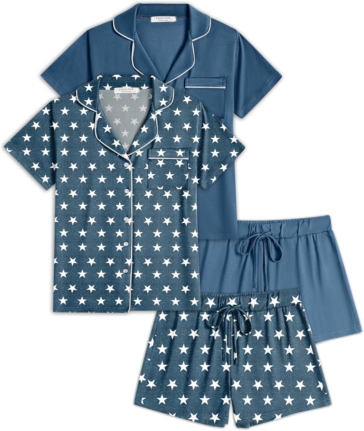 Ekouaer 2 Pack Womens Pajamas Set for Ultimate Comfort