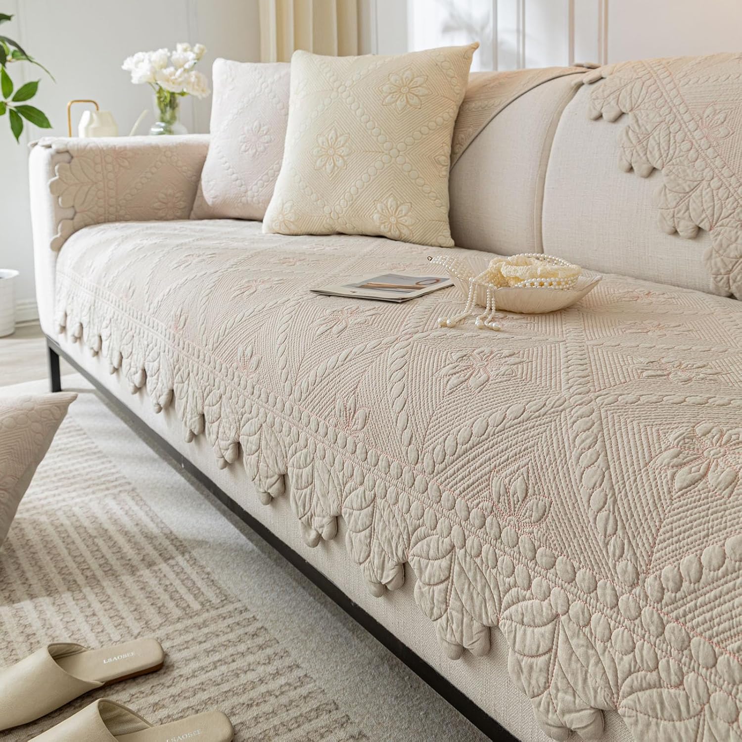 Cotton Quilted Dog Couch Cover by XSlive for Pets 28ft x 70ft