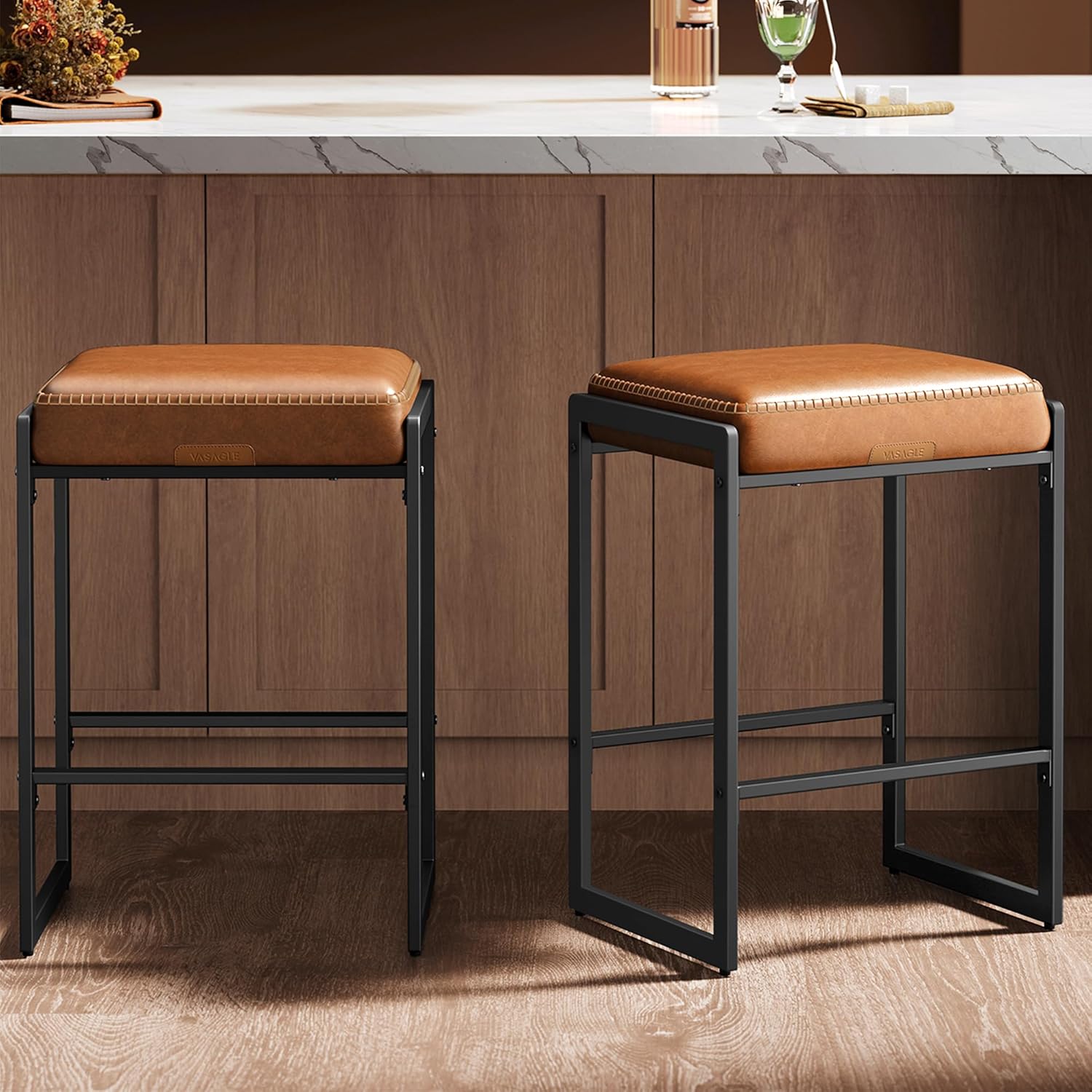 Stylish VASAGLE EKHO Collection Bar Stools Set of 2 for Home