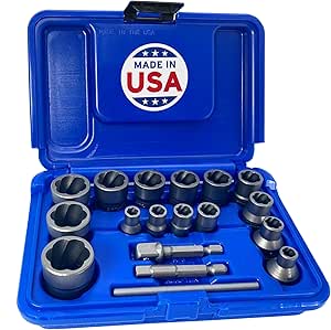 ROCKETSOCKET 18 Piece Bolt Lug Nut Extractor Socket Tool Set