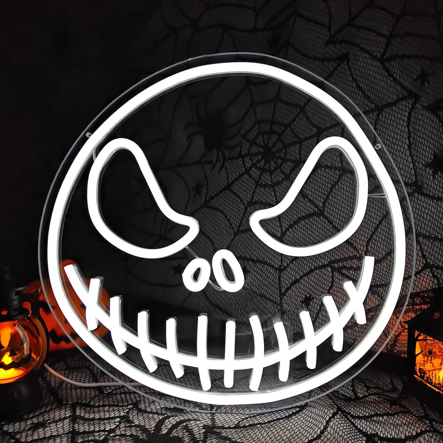 Halloween Neon Signs for Wall Decor - Skull LED Light Up Sign