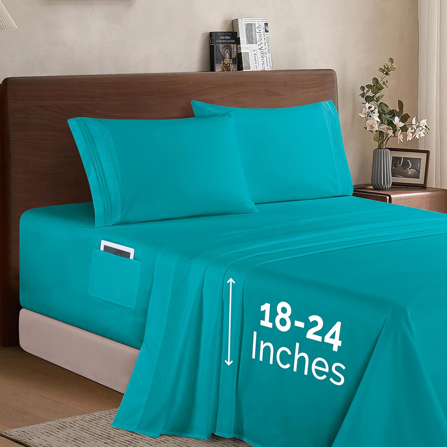 Elegant Comfort Luxury 1500 Microfiber Sheet Set for Full Size