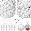 Tondiamo 100 Sets 58 mm Button Maker Keychains Kit - DIY Badge Sets