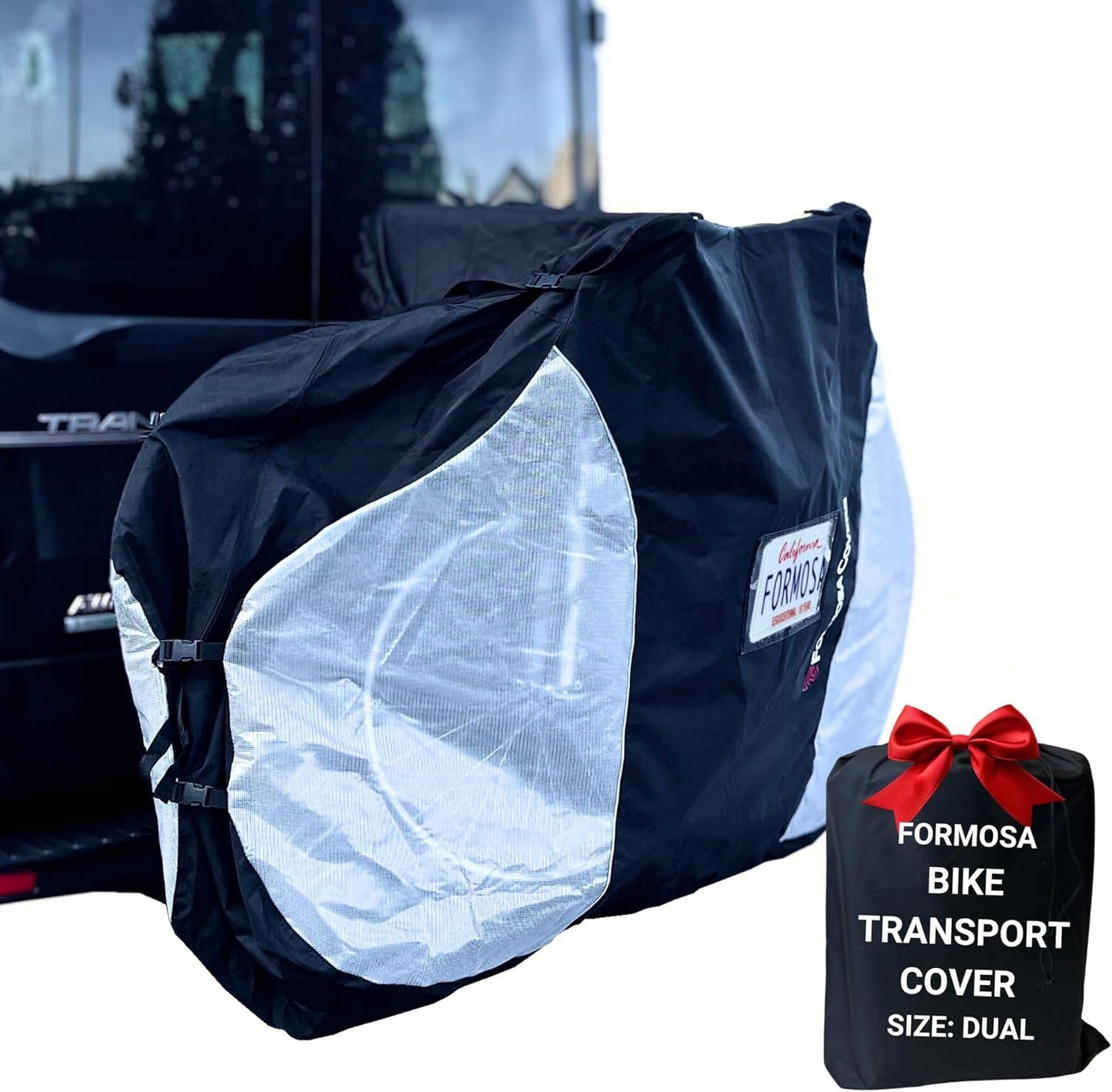 FORMOSA Protective Travel Bike Cover for Electric Bikes and More