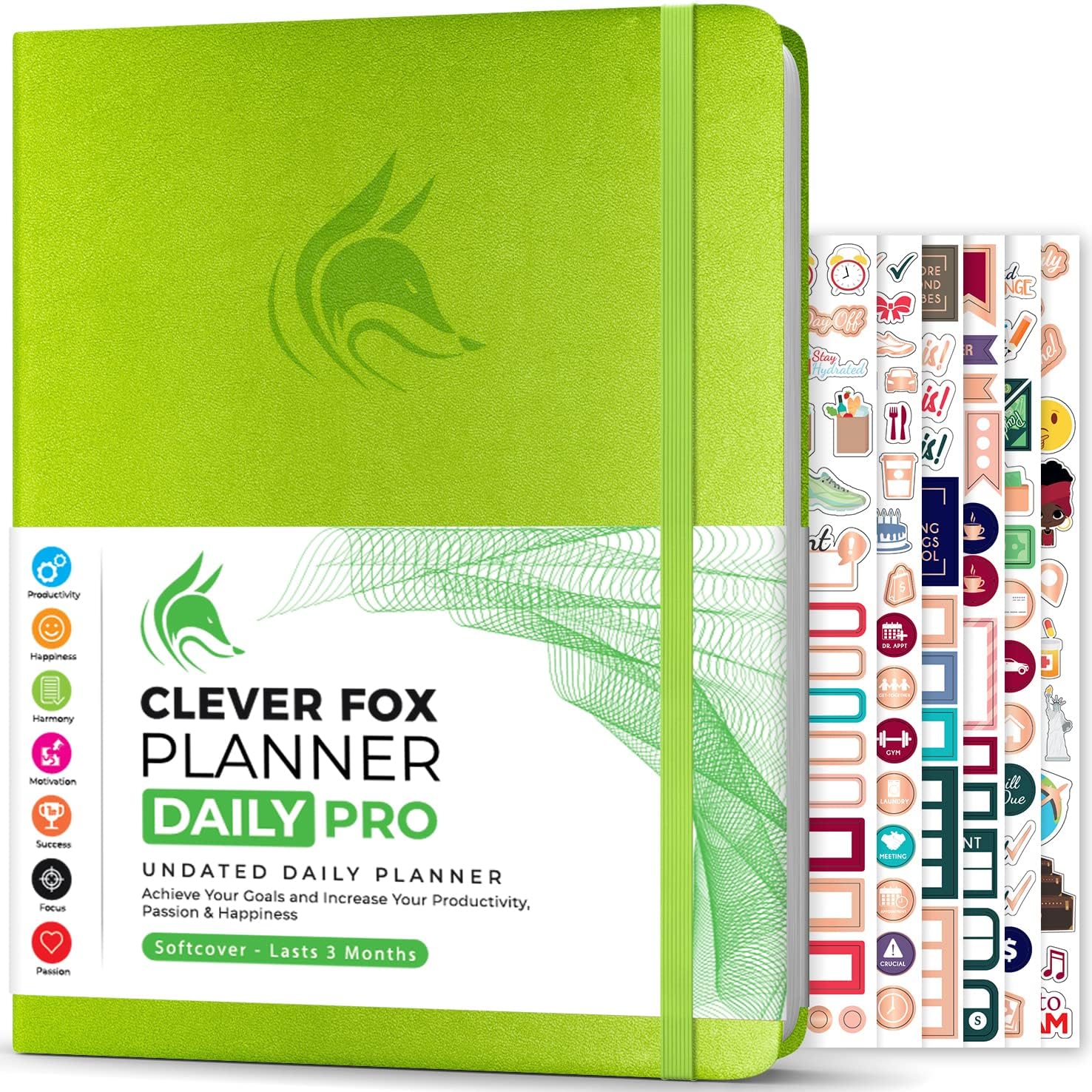 Clever Fox Daily Planner Pro - A4 Size Life Organizer for Goals