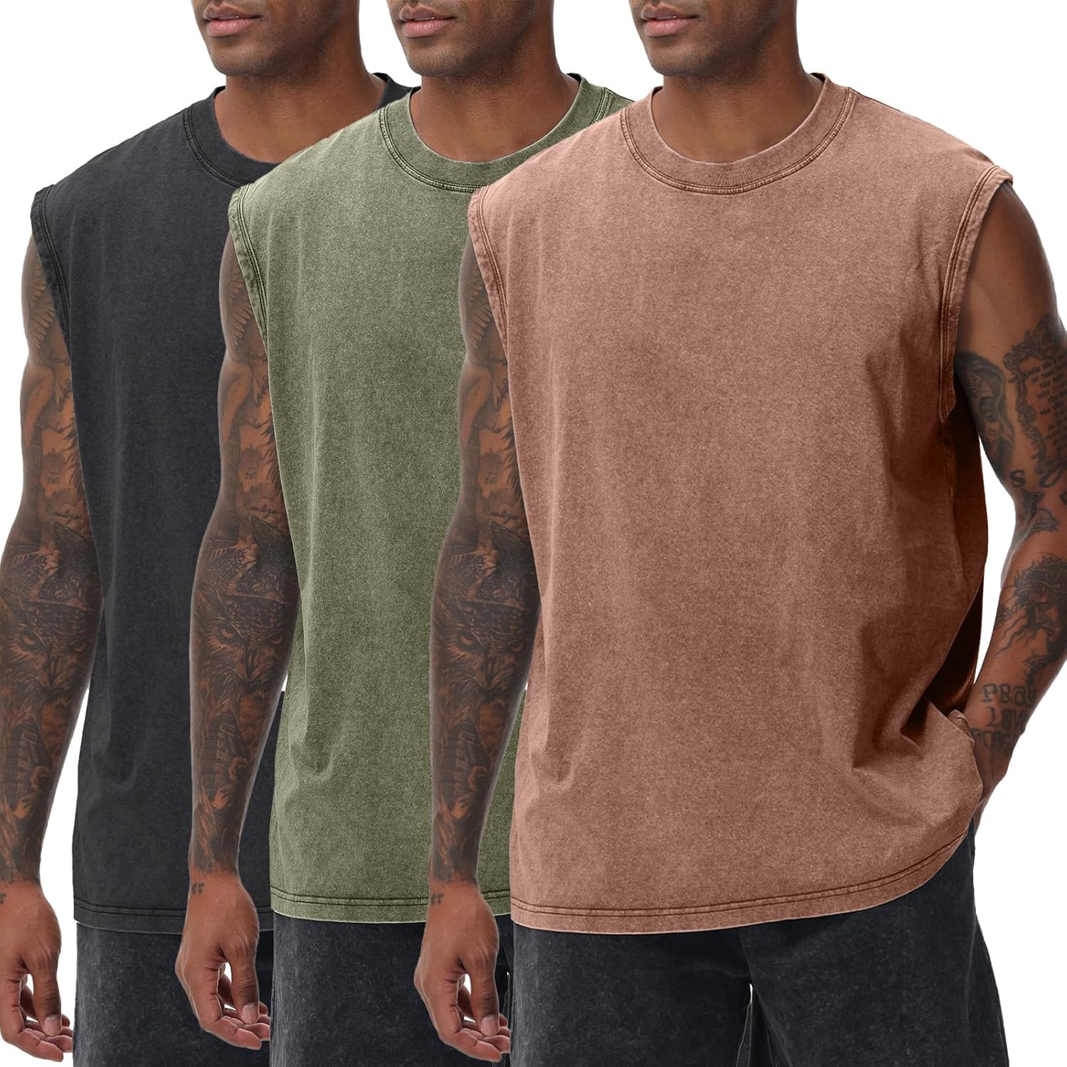 Mens Workout Tank Tops Sleeveless Tee Shirts for Gym Use