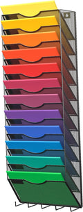 12-Tier Wall Mounted Hanging File Organizer - Vertical Space Saver