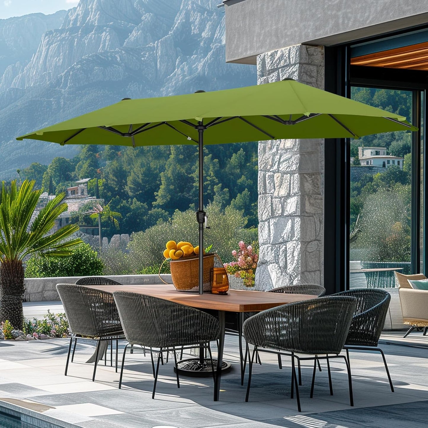 13ft Rectangle Patio Umbrella for Large Outdoor Spaces