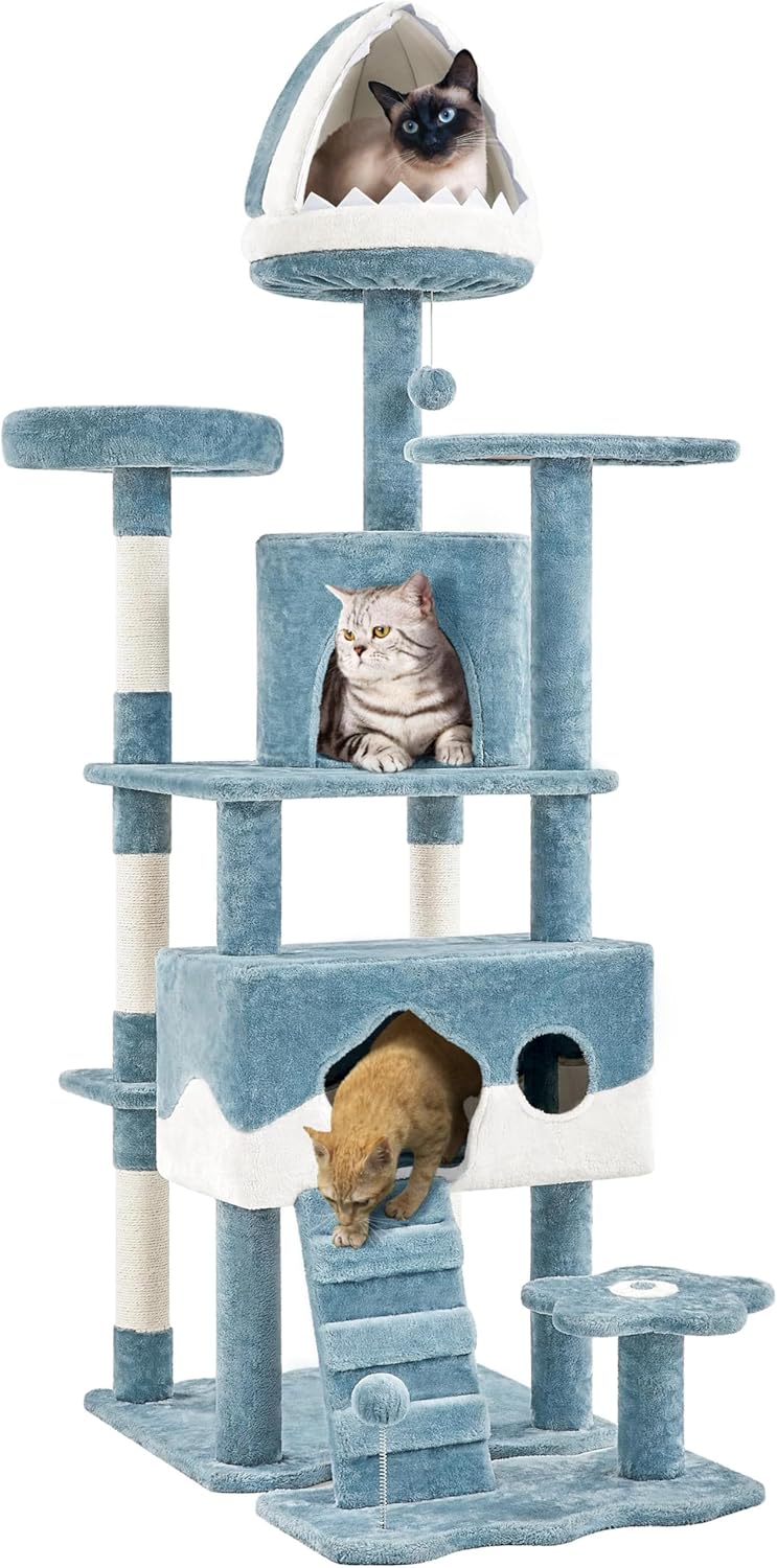 Yaheetech 72.5inch Ocean-Themed Cat Tree for Indoor Cats