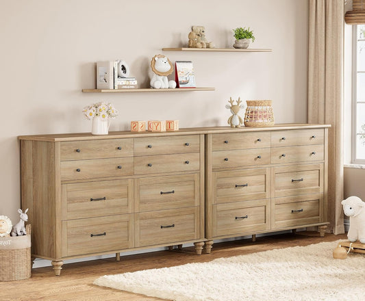 2-in-1 Baby Dresser with 16 Drawers for Kids Room Storage