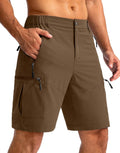 Pudolla Men's Hiking Cargo Shorts 9 in Lightweight Outdoor Work Shorts