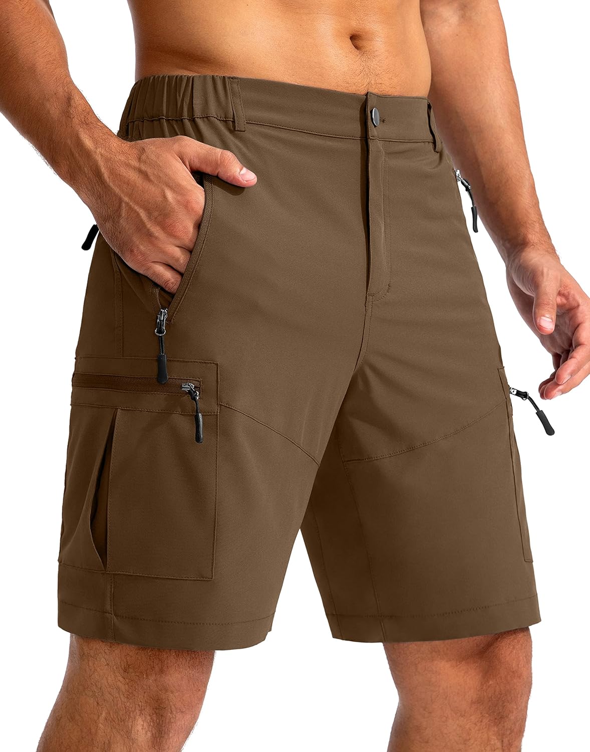 Pudolla Men's Hiking Cargo Shorts 9in Lightweight Outdoor Gear