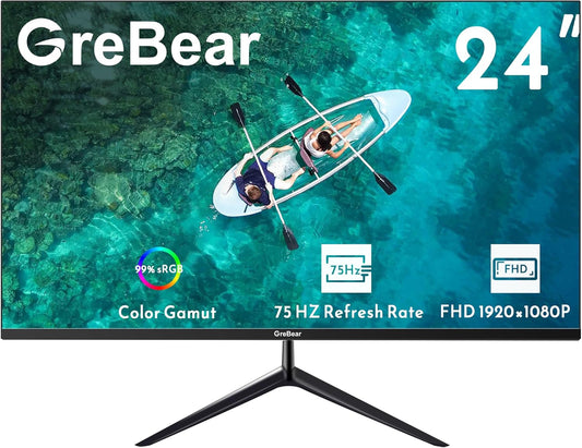 GreBear 24 FHD IPS Monitor - Smooth 75Hz Refresh Rate