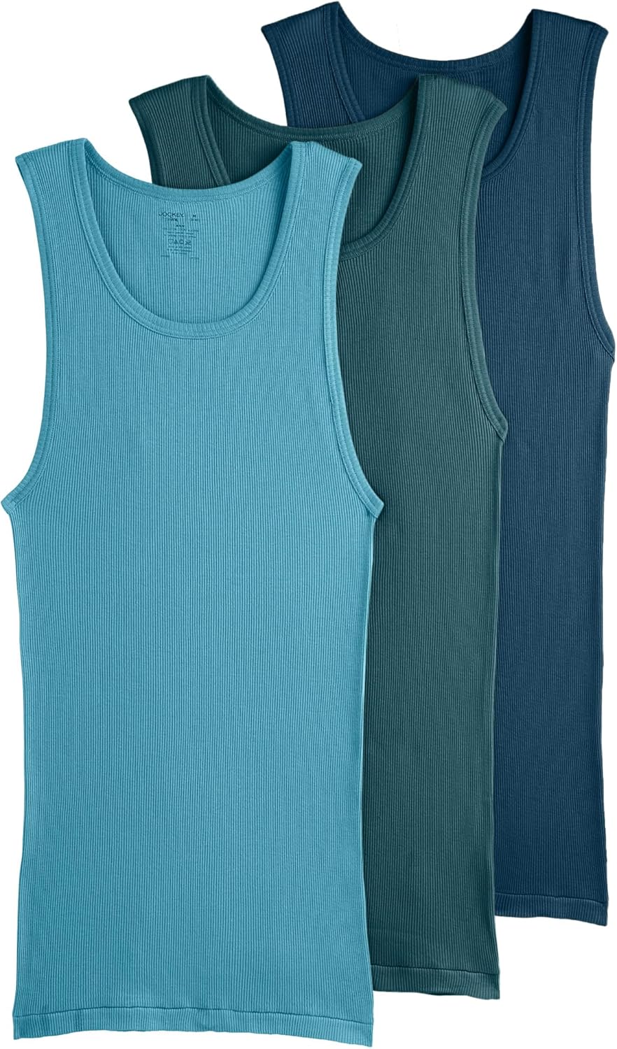 Jockey Men's 100% Cotton Tall A-Shirt Tank - 3 Pack for Comfort