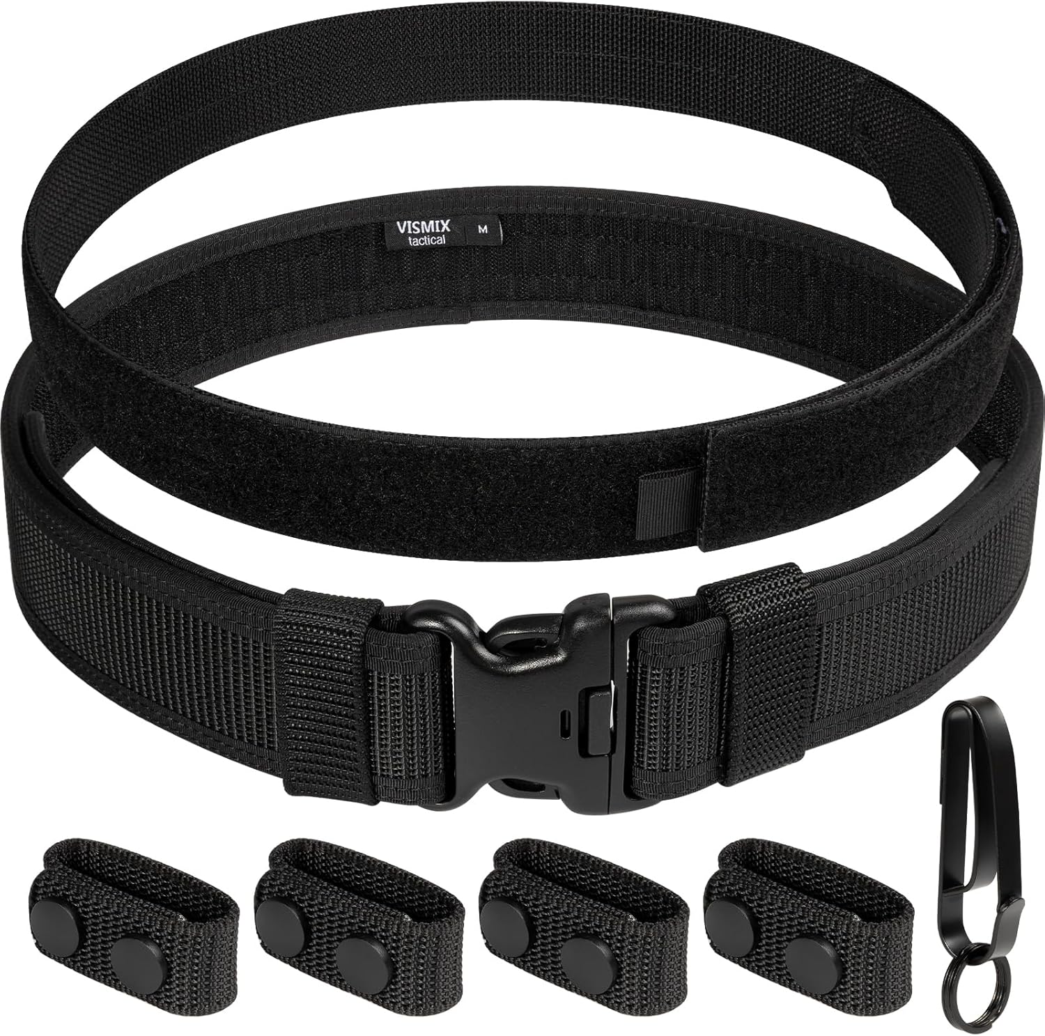 VISMIX Nylon Duty Belt with Hook Lining and Key Holder