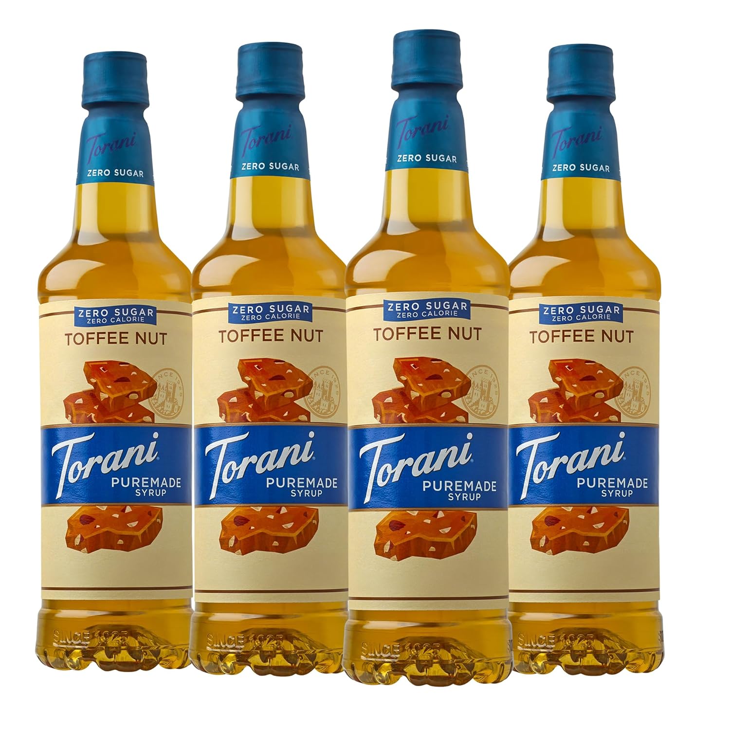 Torani Puremade Zero Sugar Toffee Nut Syrup for Delicious Drinks