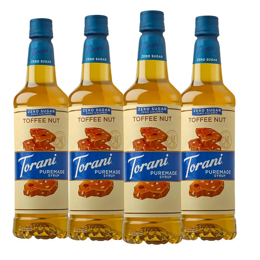 Torani Puremade Zero Sugar Toffee Nut Syrup for Delicious Drinks