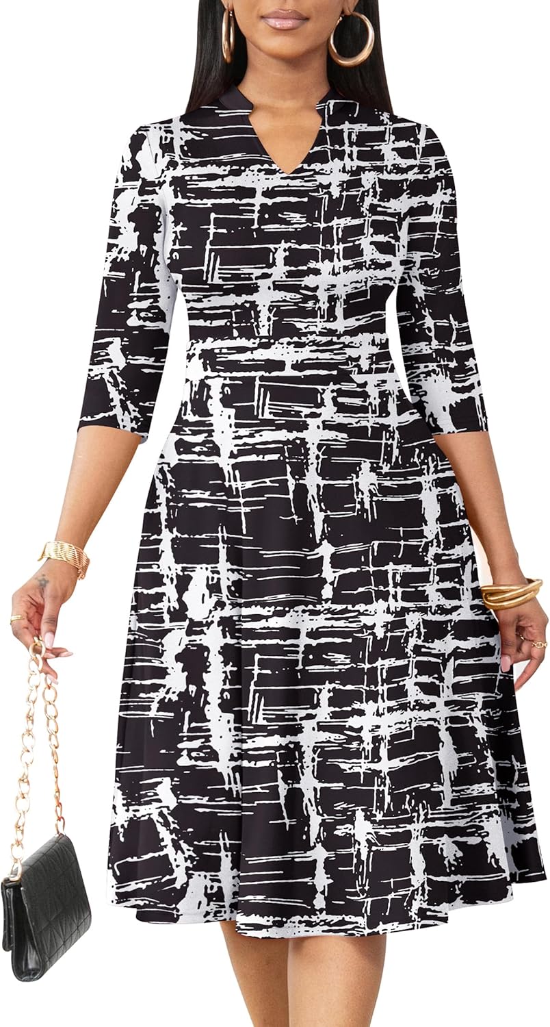 Elegant Fit and Flare Casual Dresses for Women with Pockets
