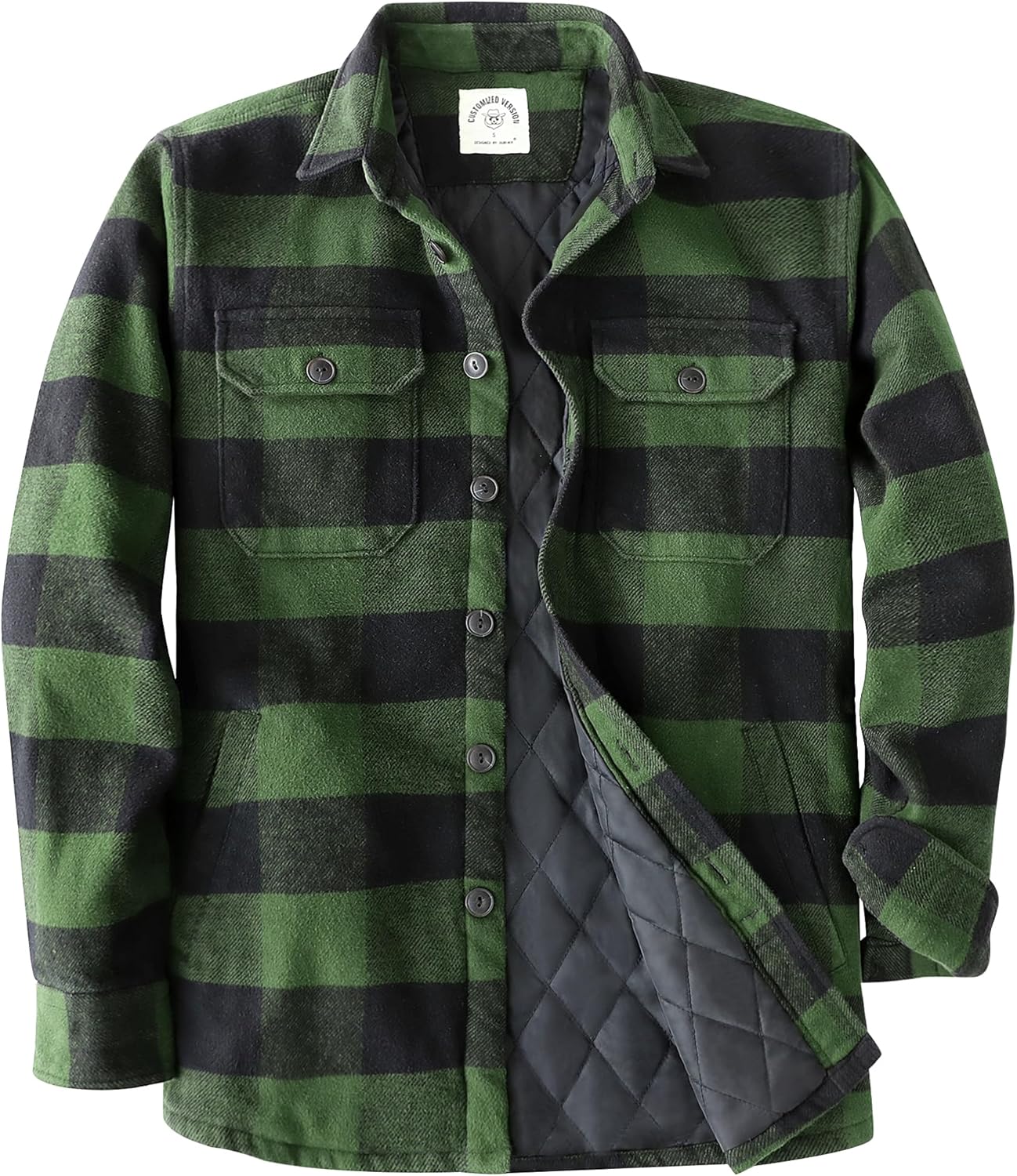 Dubinik Mens Shacket Flannel Shirt Lightweight Jacket for Comfort