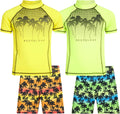 Boys' Swim Trunks 3 Pack UPF 50+ Quick Dry Board Shorts - Durable Fit