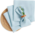 Linen Napkins Set of 4 - 100% Pure Linen Ice Water Dinner Napkins