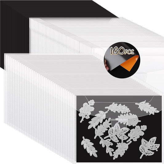 160 PCS Stamp and Die Storage Bag Set for DIY Scrapbooking