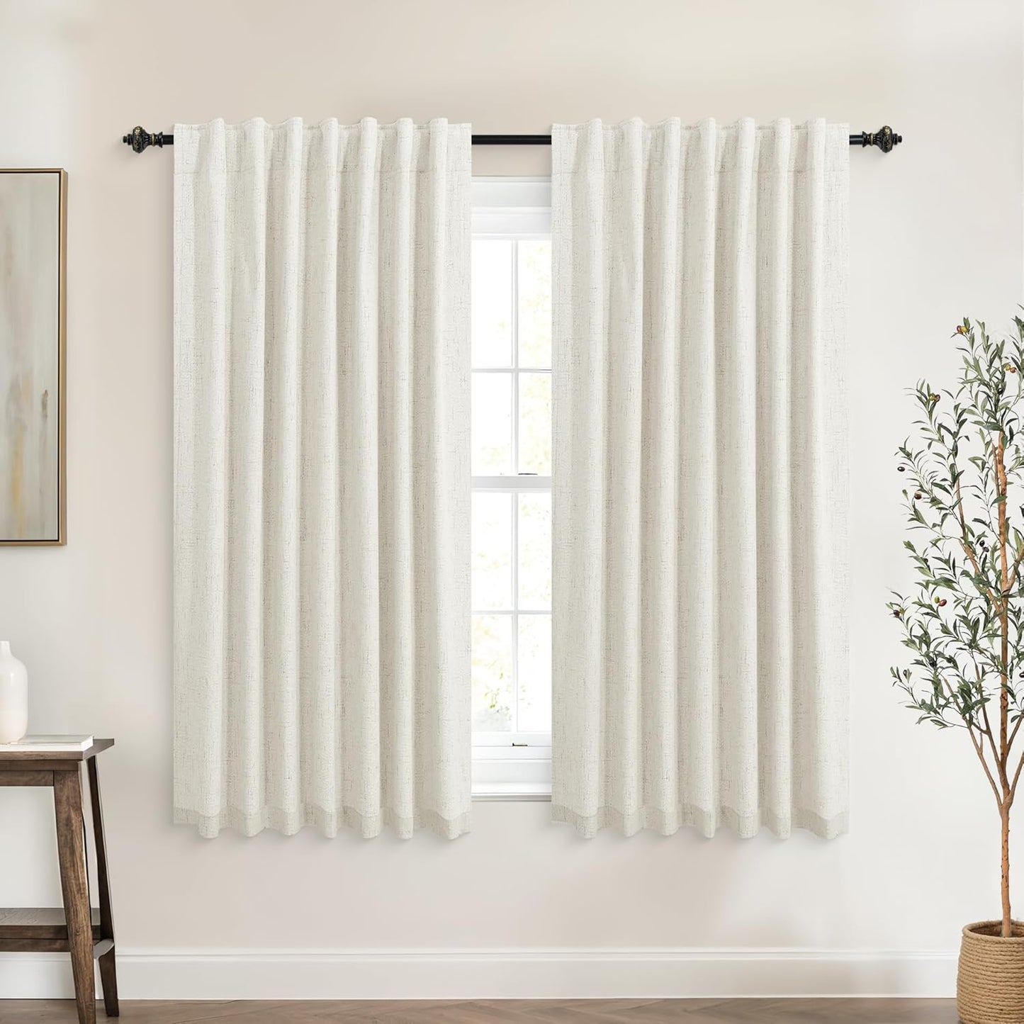 KOUFALL Short Window Curtains for Bathroom and Kitchen Privacy