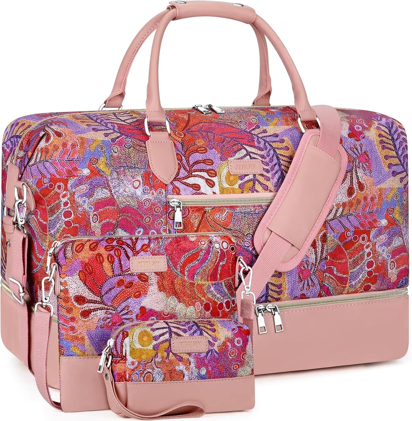 Weekender Bag for Women with Shoe Compartment and Large Capacity