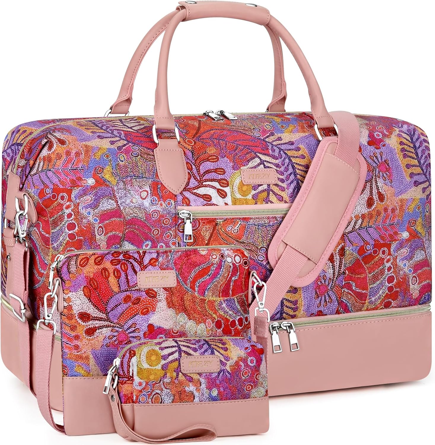 Weekender Bag for Women with Shoe Compartment and Large Capacity