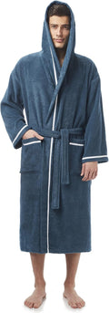 Arus Men's Hooded Classic Bathrobe Turkish Cotton Robe - Soft SELECT