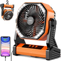 20,000mAh Portable Fan with Light & Hook - 4-Speeds, AddAcc