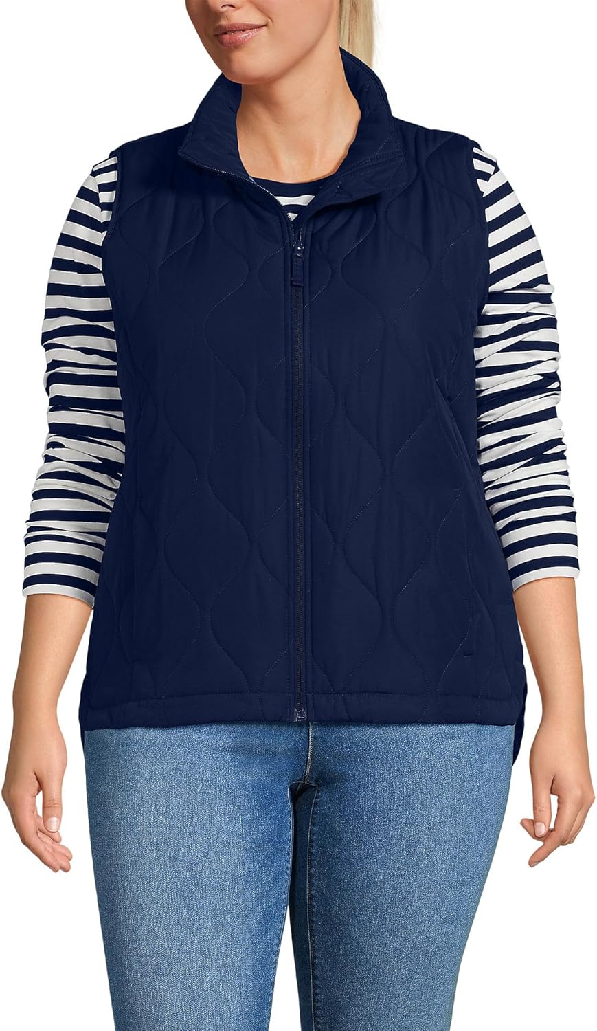 Lands' End Women's FeatherFree Insulated Vest for Cozy Warmth