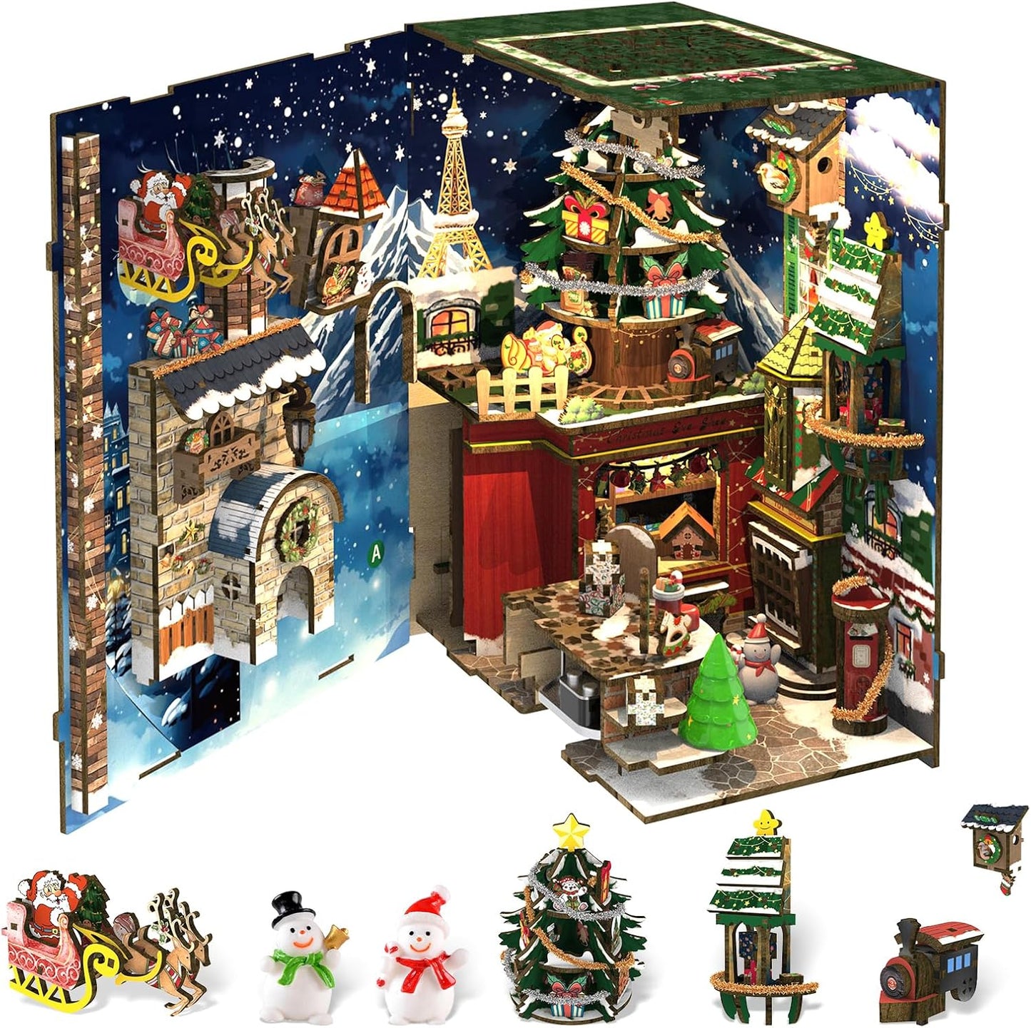 CUTEBEE Book Nook Kit for DIY Miniature House Decor Fun