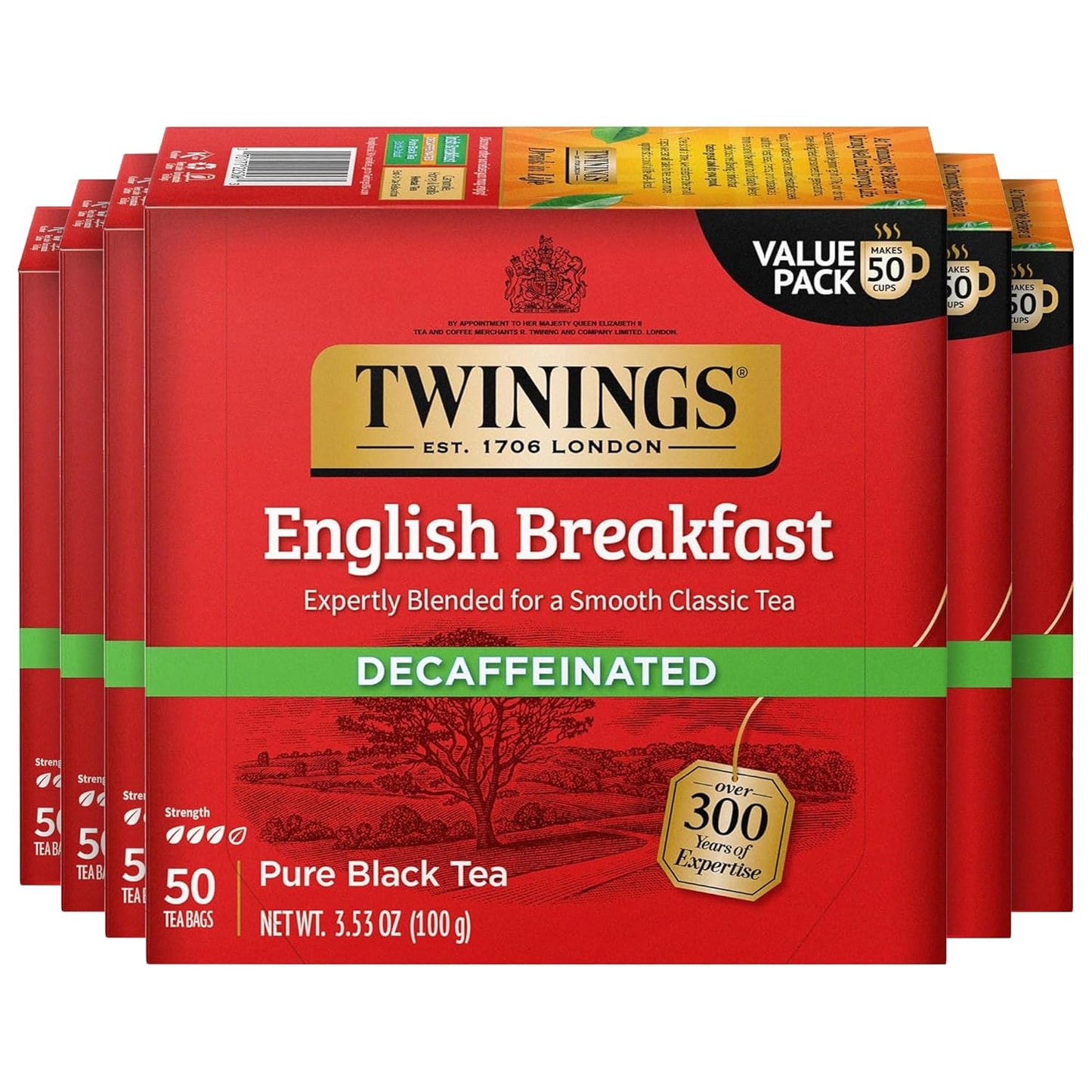 Twinings Decaffeinated English Breakfast Tea Bags, 300 Count