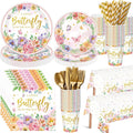 452 Pcs Floral Butterfly Baby Shower Decorations for Parties