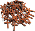 Wooden Cross Charm Mini Pendant Pack - Crafty Religious Keepsakes